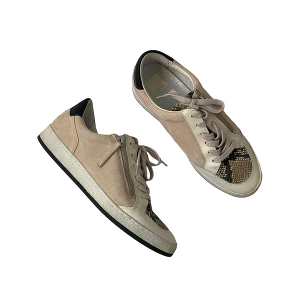 Dolce Vita Shoes - Dolce Vita Miya Sneakers Size 10 Tan Blush Pink Lace-up Snakeskin